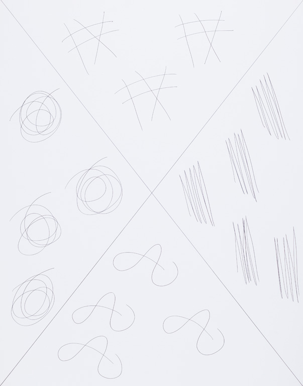Claude Closky, ‘X (d),’ 2015, black ballpoint pen on paper, 65 x 51 cm.